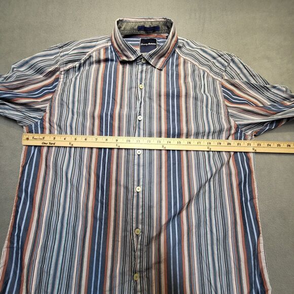 Tommy Bahama Striped Shirt Mens L Long Sleeve Button Up - Picture 6 of 8